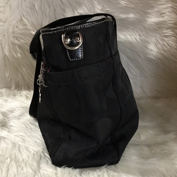 COACH black signature tote diaper bag - Picture 6 of 8